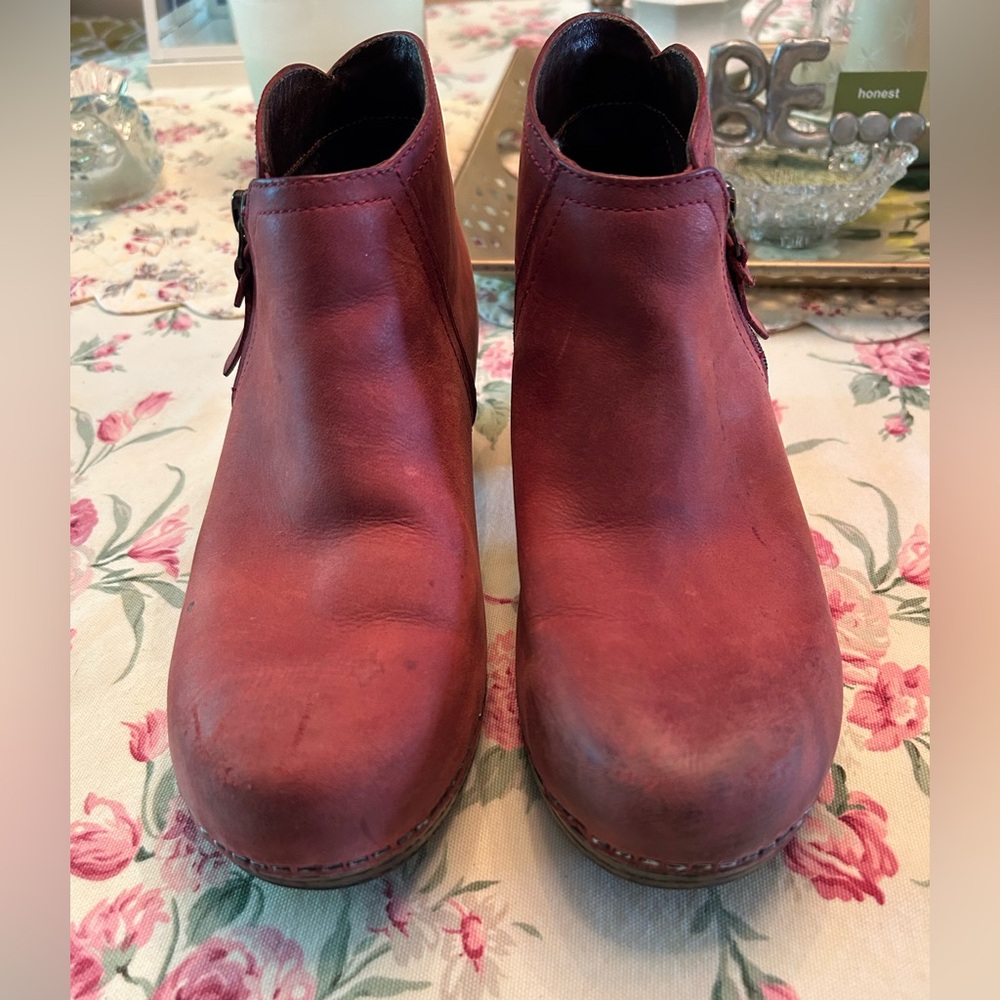 Dansko Red Ankle Boots